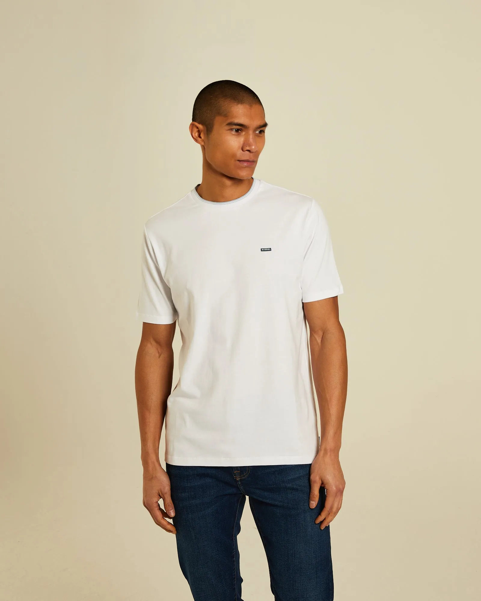 Modern Fit Breathable Essentials Faisel Tee Optic White