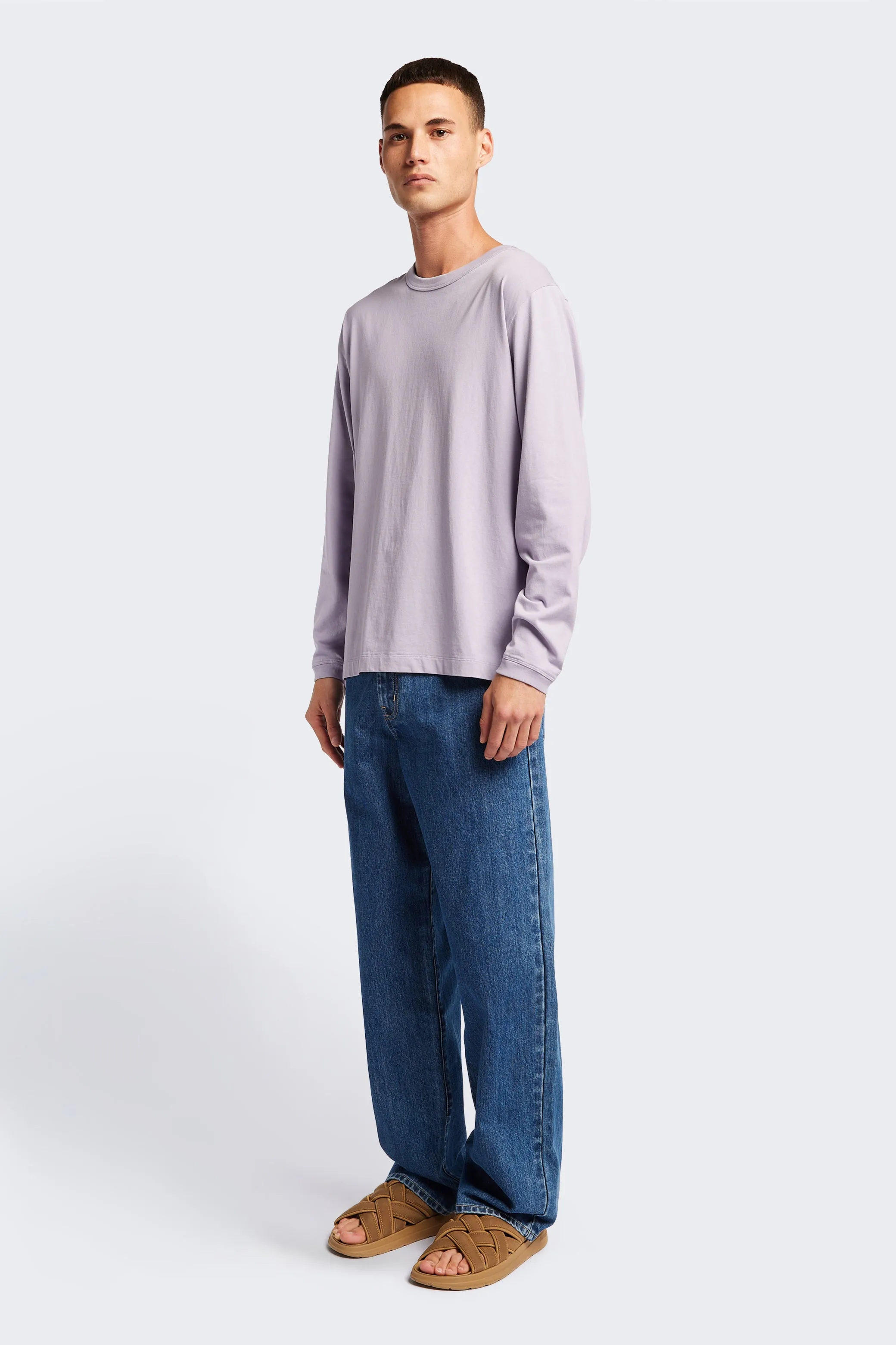 Offline L/S T-Shirt Lilac Raw Hem Finish