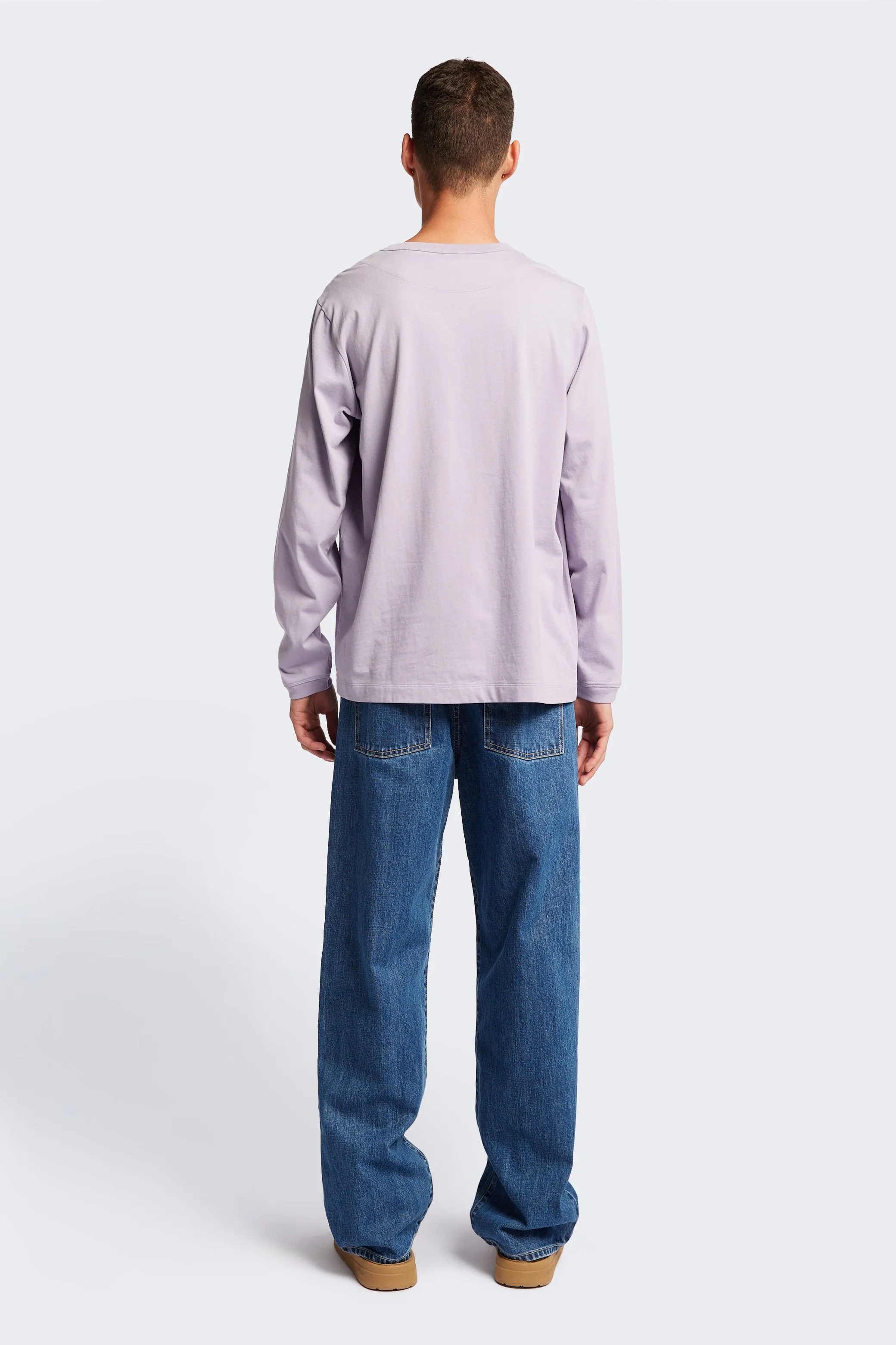 Heathered Fabric Offline L/S T-Shirt Lilac