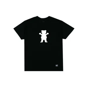 OG Bear Tee Black / White ReinforcedNeckline EcoFriendlyDyes