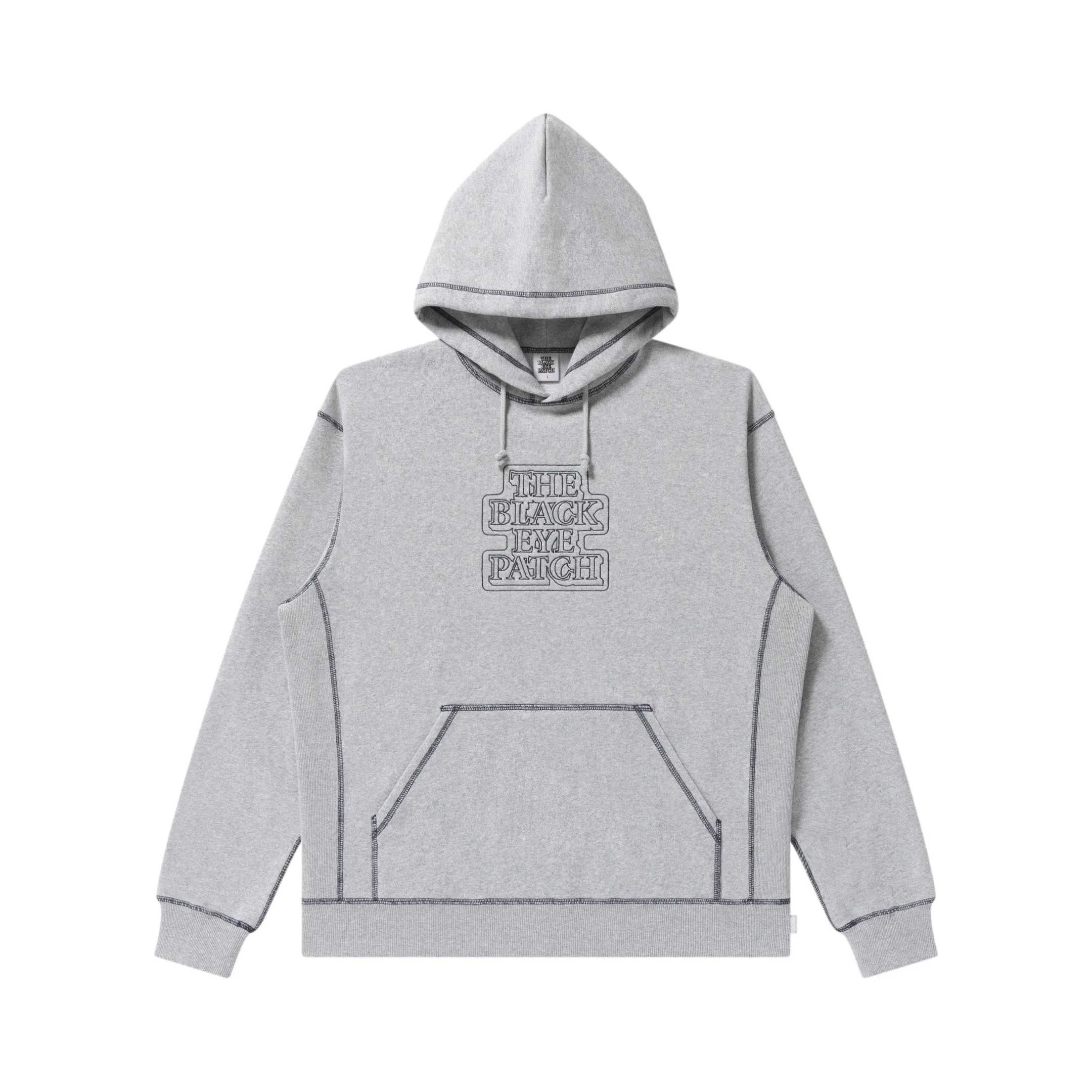 OG LABEL OUTLINE EMBROIDERED HOODIE HEATHER GRAY product birthday allure