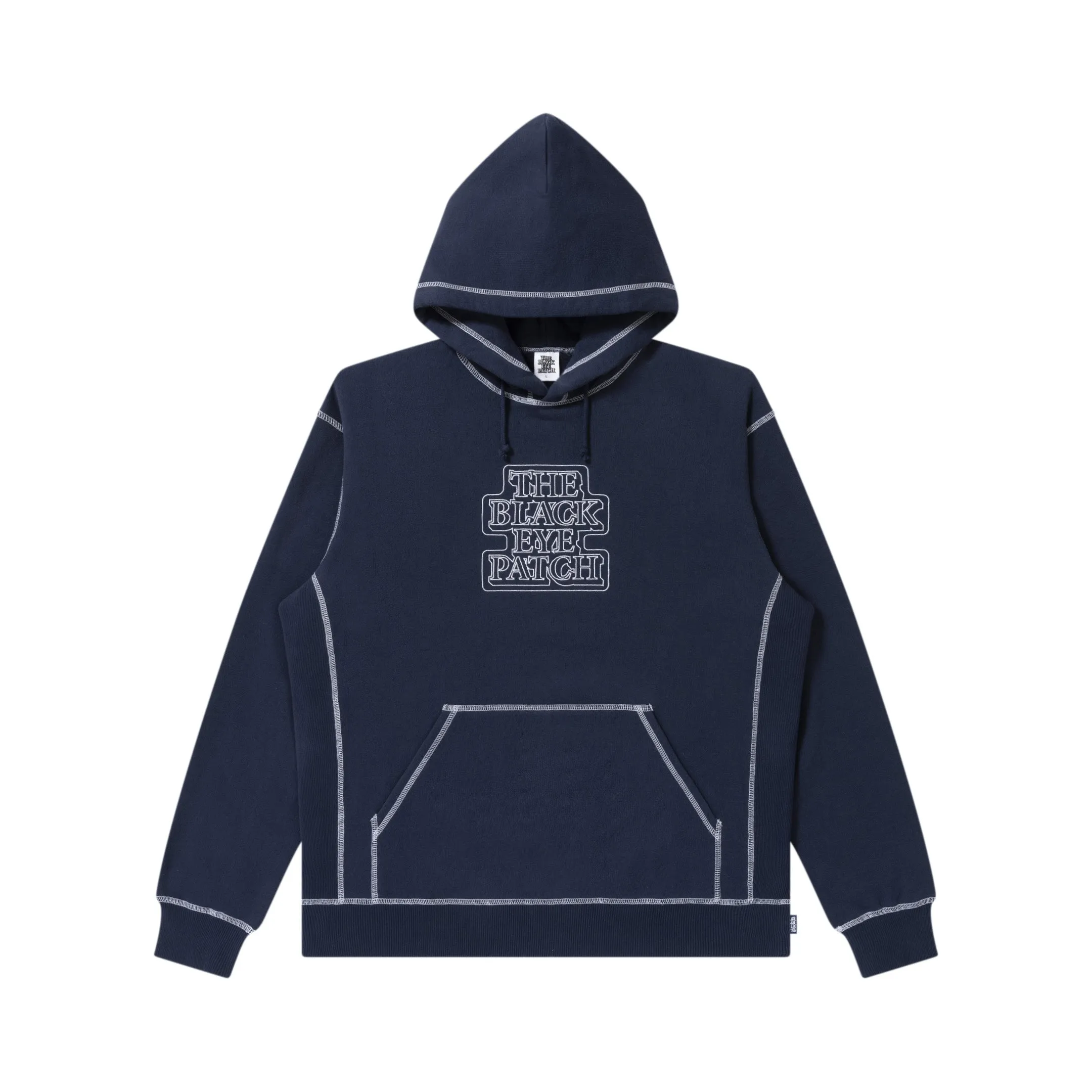 OG LABEL OUTLINE EMBROIDERED HOODIE NAVY Water Resistant