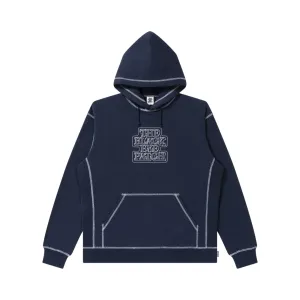 OG LABEL OUTLINE EMBROIDERED HOODIE NAVY Chic Comfort Fall