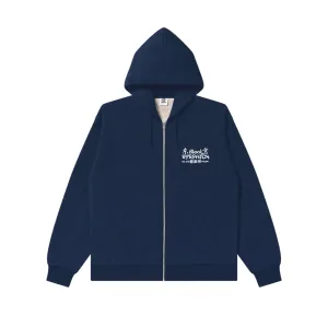 OLDTOWN TOKYO ZIP HOODIE NAVY Brand Name packable