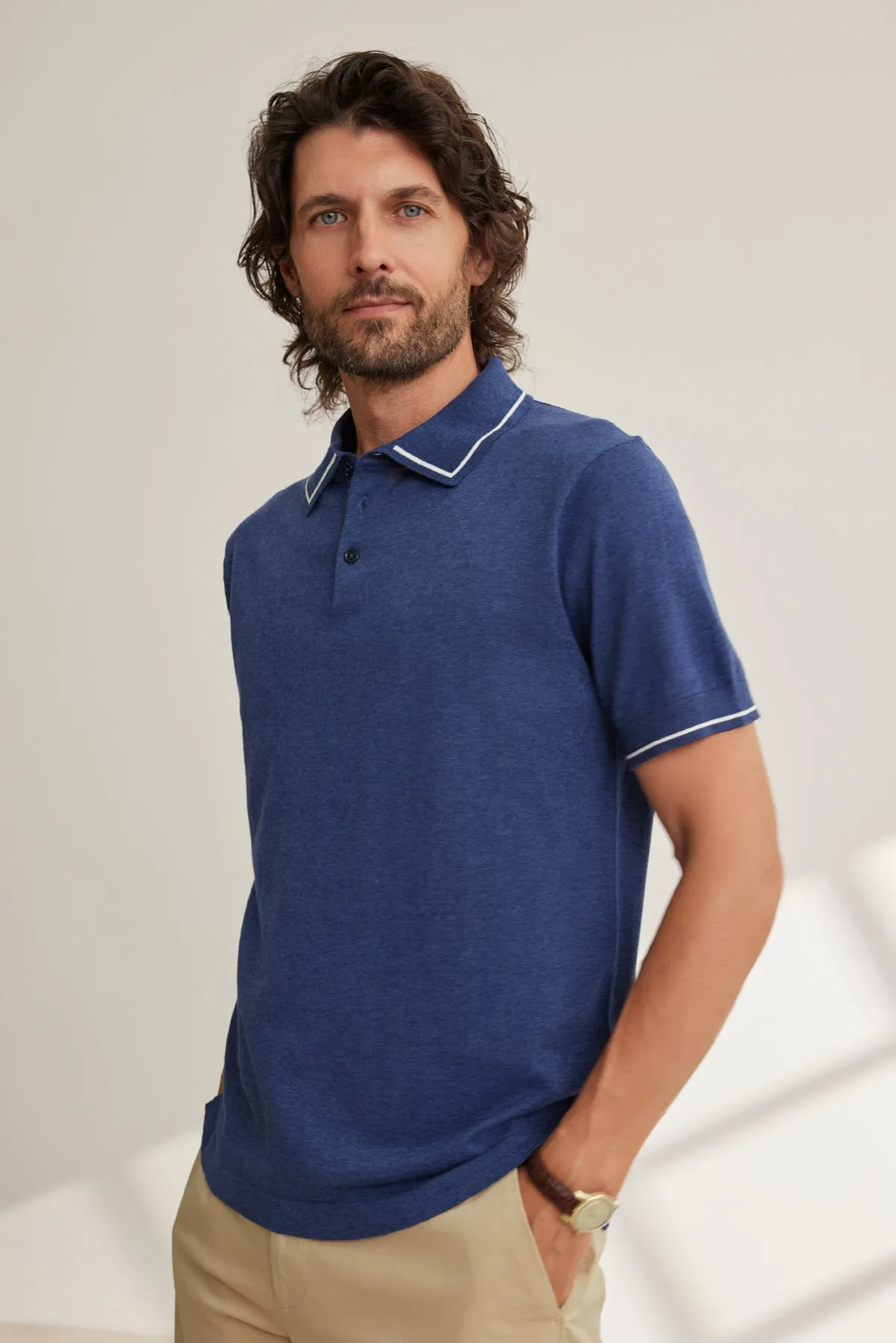 ORION COTTON LINEN POLO Contemporary Design