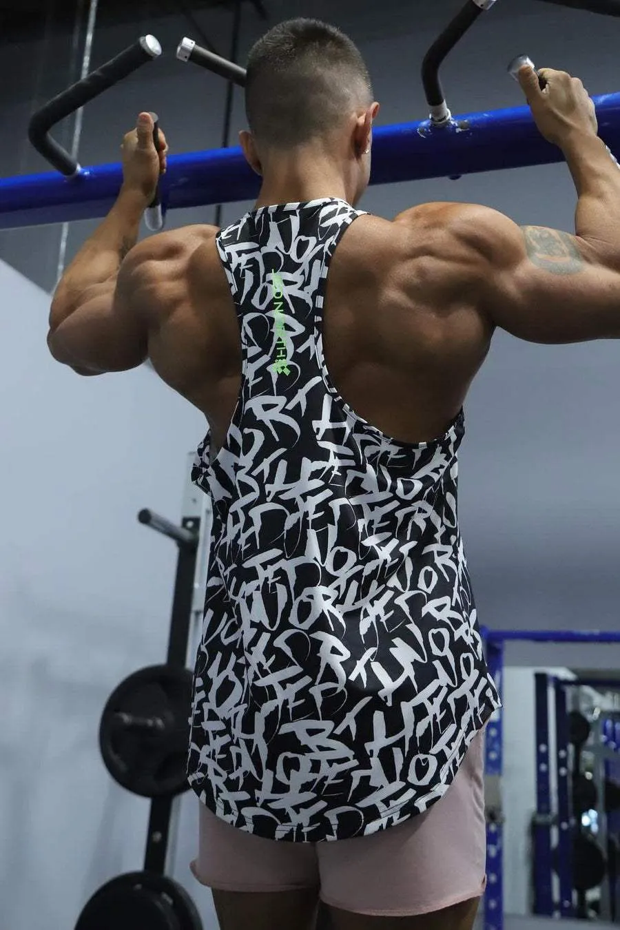 Graphic Muscle Stringer - Chaotic Black Sublimation Print