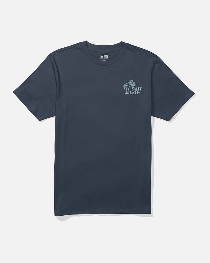 Outside Ss Tee - Navy Airflow Ventilation Design Simple and Relaxed