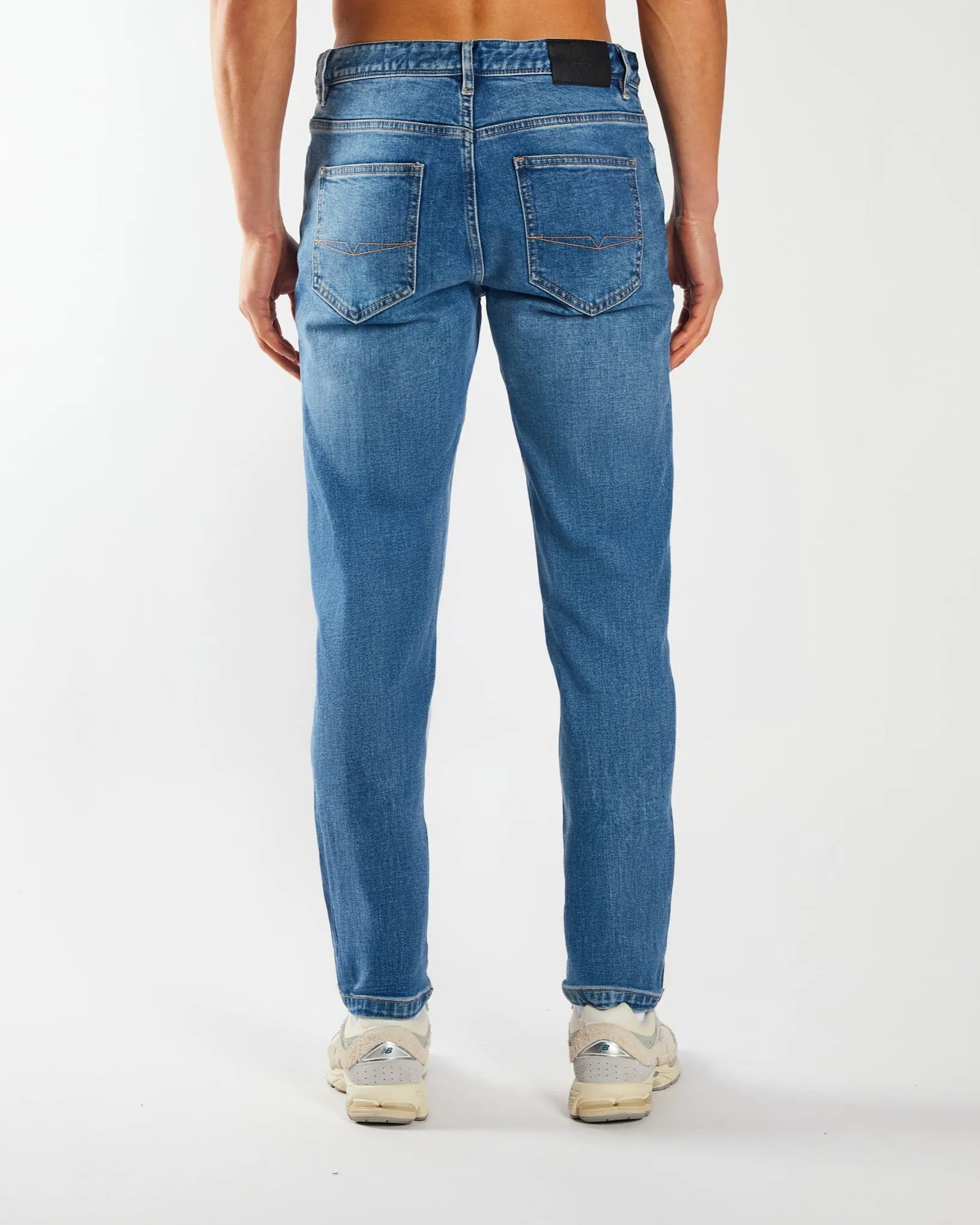 Wide Leg Silhouette Cool Essentials Palmer Slim Fit Pebble Blue