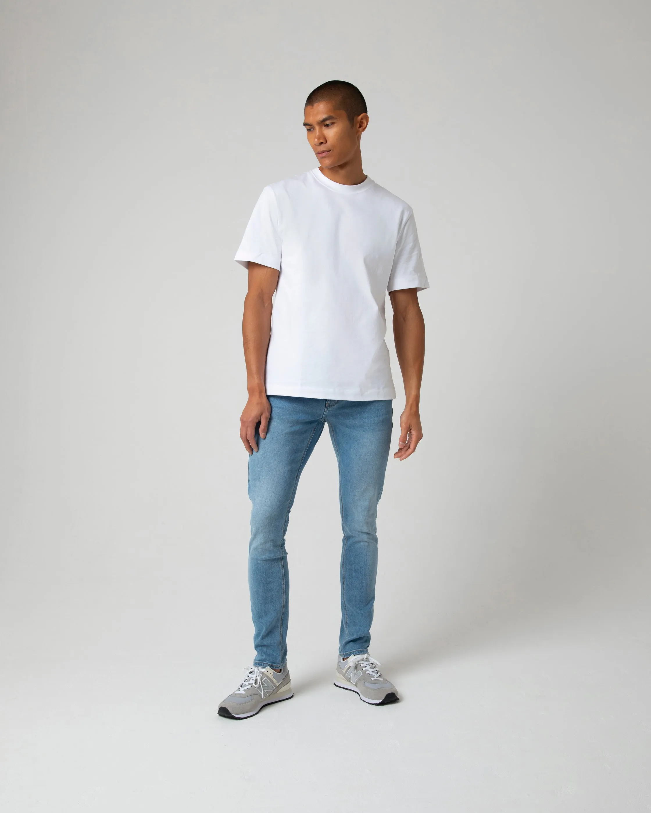 Smooth Loose Versatile Style Layer Palmer Slim Fit Vintage Blue