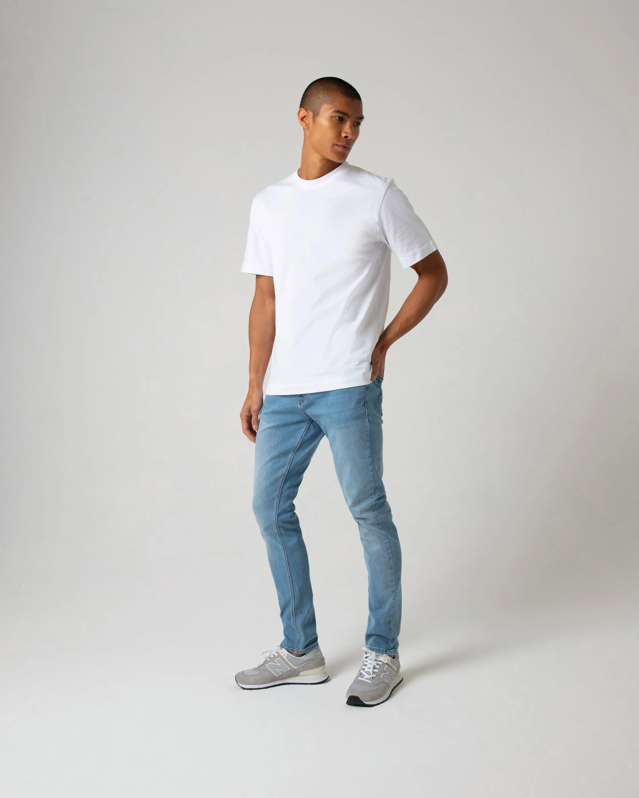 Day To Night Outfit Base Palmer Slim Fit Vintage Blue