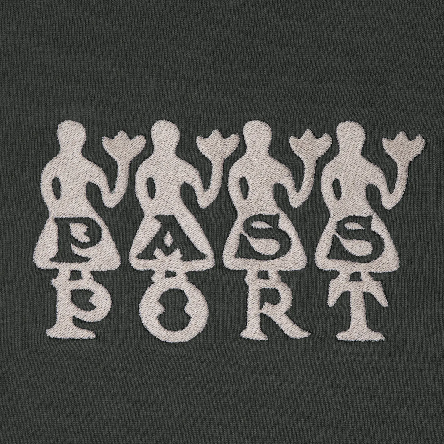 No Shrink Fabric Pass~Port 4 Flowers Organic Cotton Tee - Vintage Black