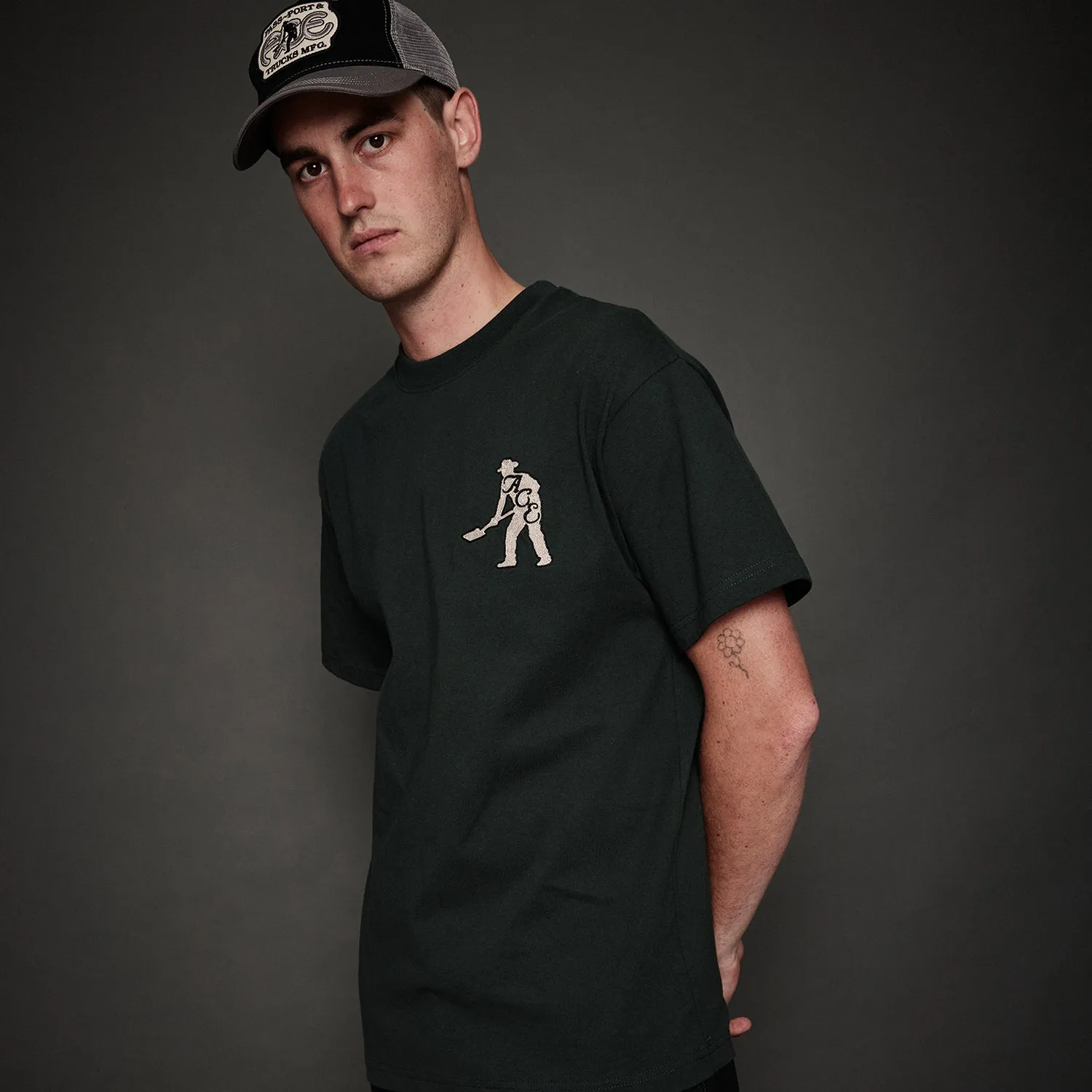 Cozy Wear mix and match Pass~Port & Ace Trucks MFG Ace & Spade Tee - Green
