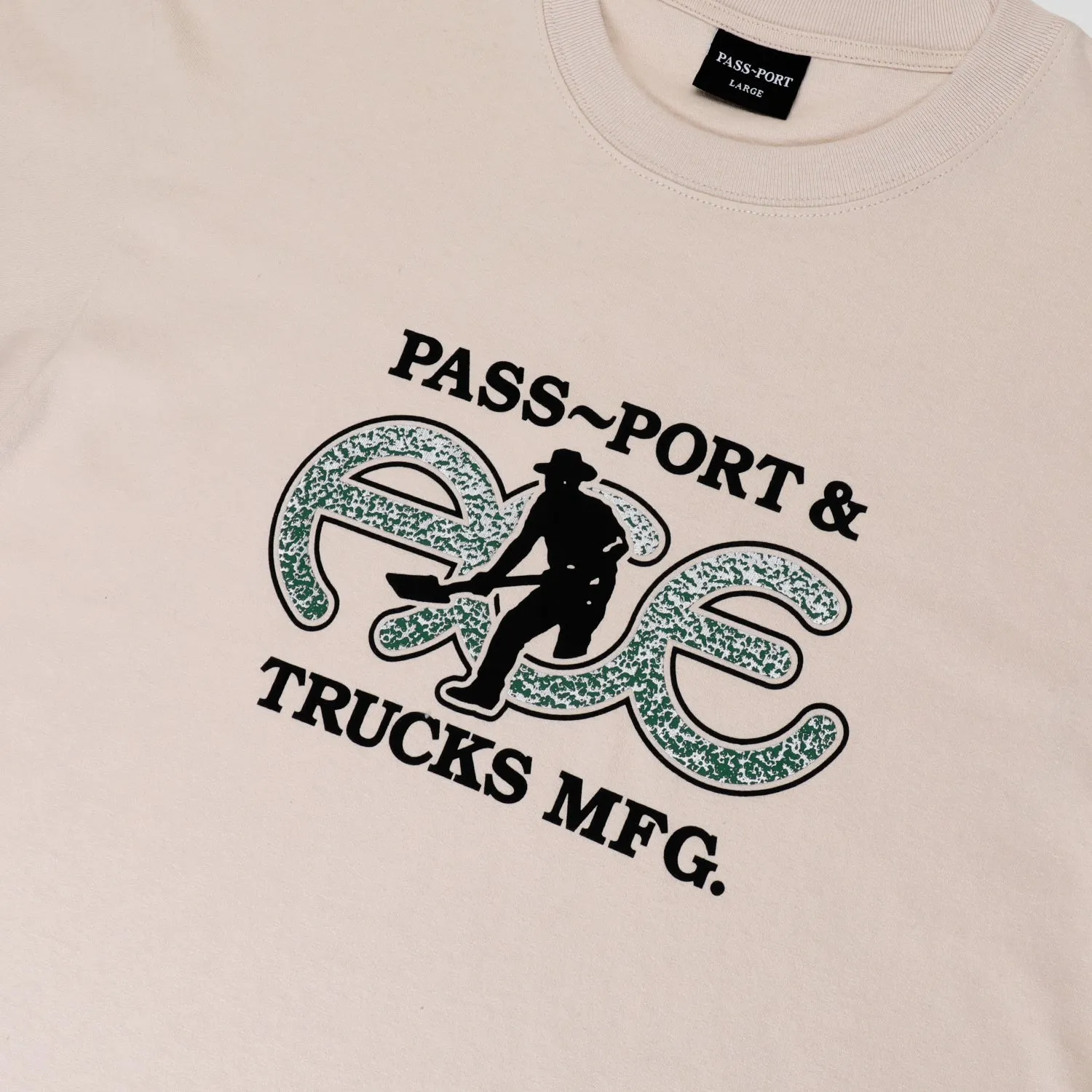 Pass~Port & Ace Trucks MFG Hammertone Tee - Natural Relaxed Everyday Wear