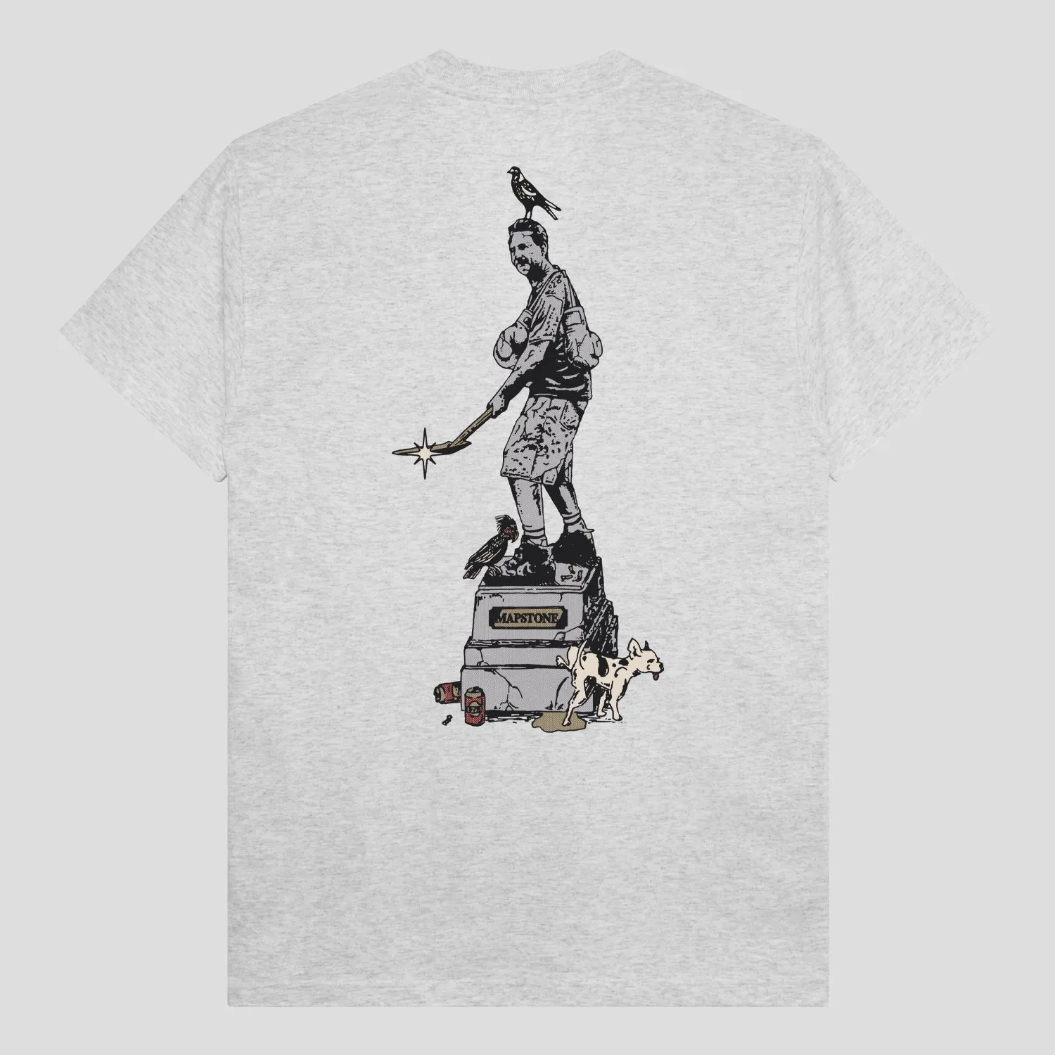 Pass~Port & Anthony "Stone" Mapstone Tee - Ash Comfy Wardrobe Active Wear