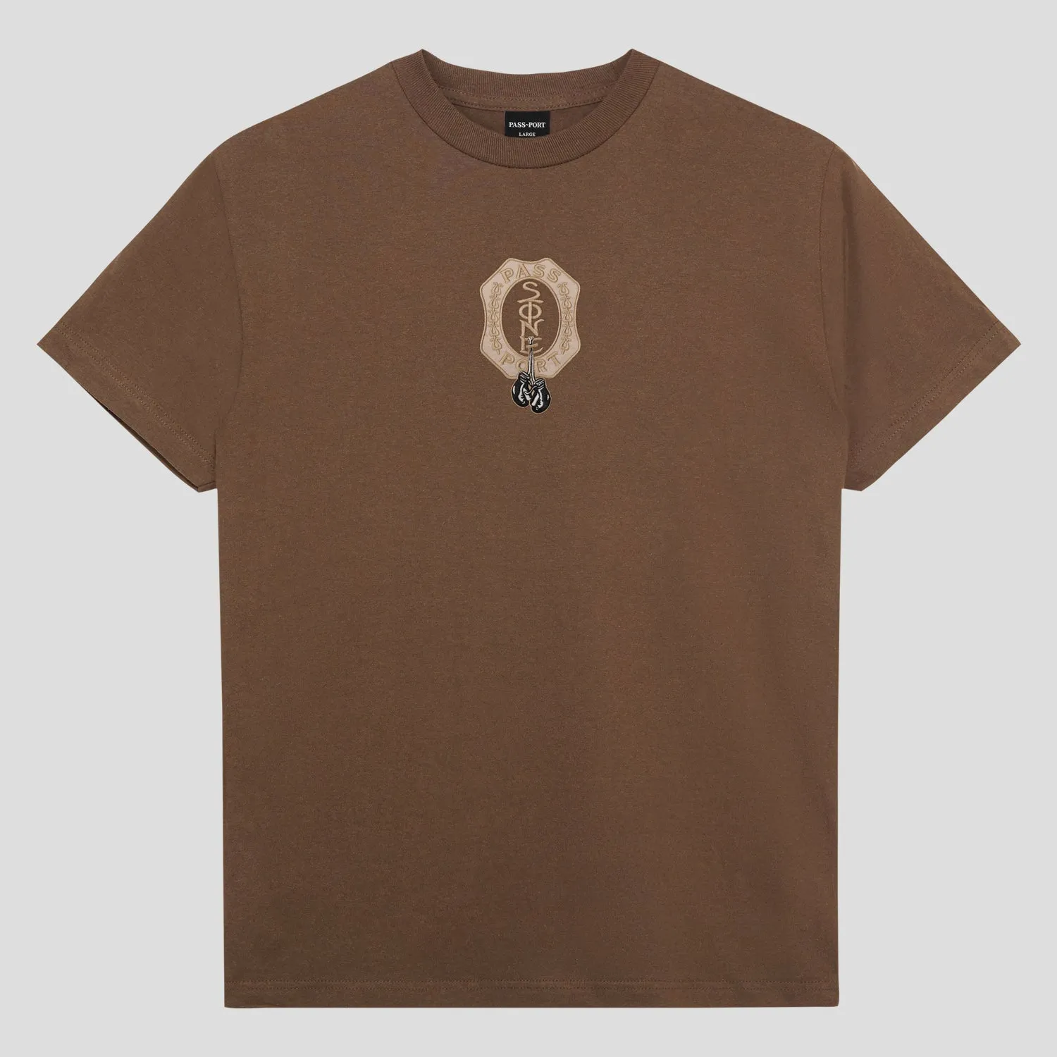 Pass~Port & Anthony "Stone" Mapstone Tee - Choc No-Fuss Design