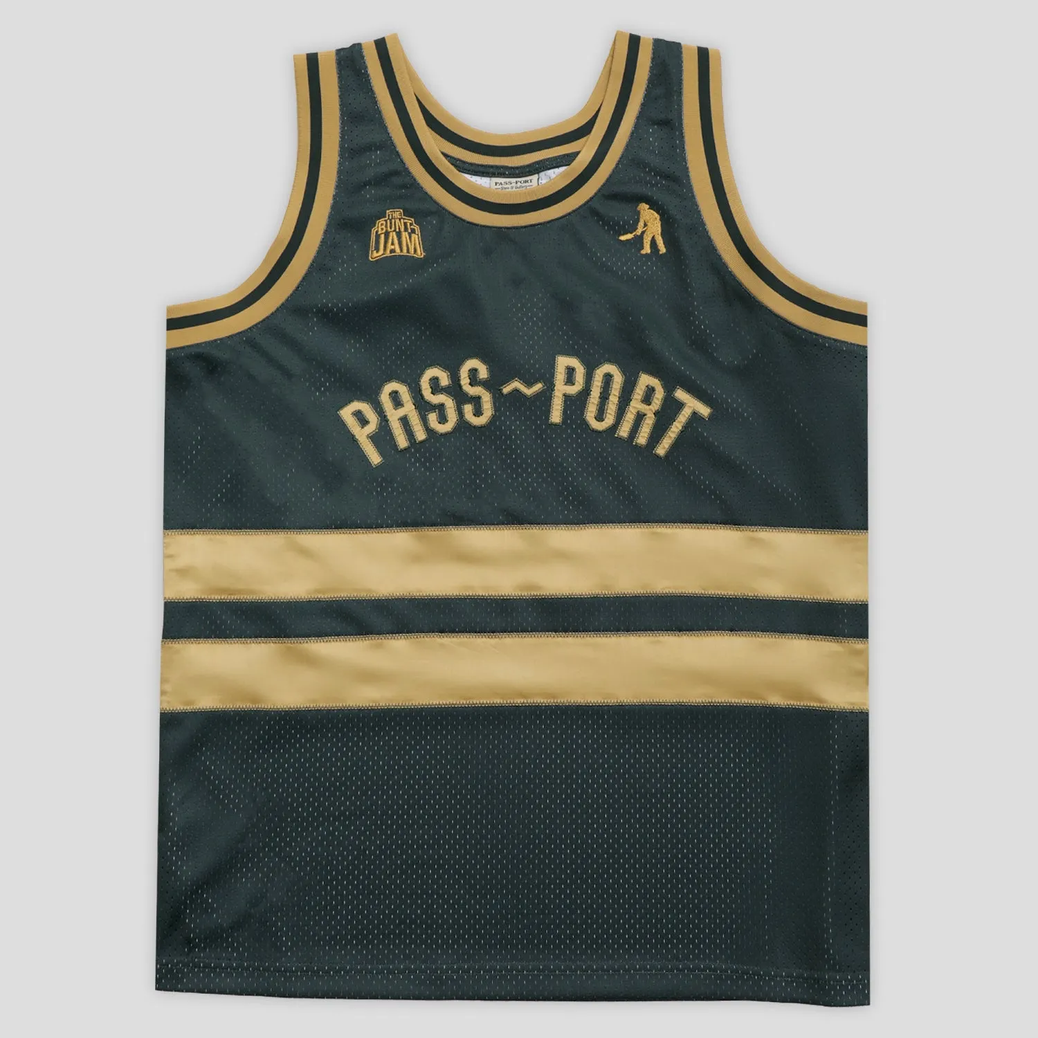 Pass~Port & The Bunt Jam Basketball Jersey Collared Soft & Smooth