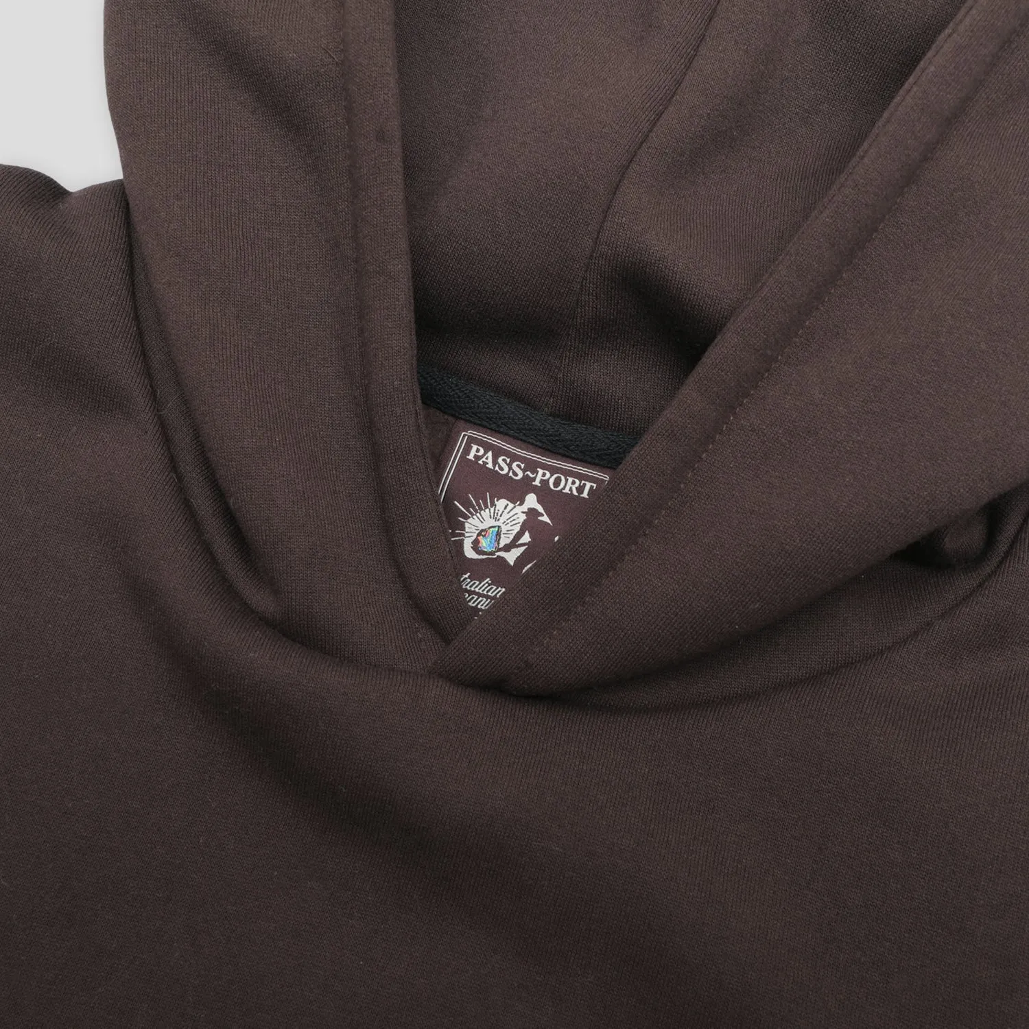 Graphic Design Pass~Port Australian Manufactured Hoodie - Brown