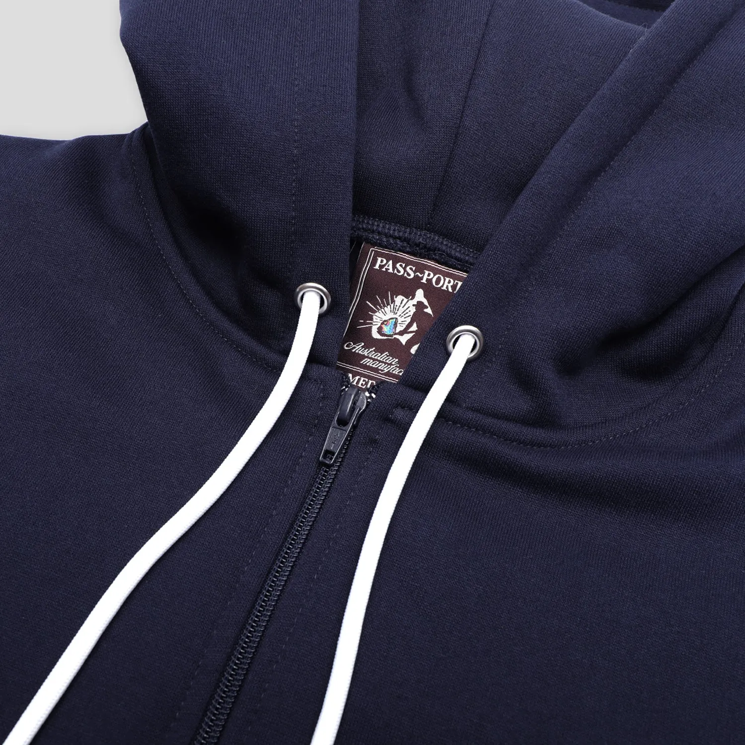Pass~Port Australian Manufactured Zip Hood - Navy Sporty Design Luxury