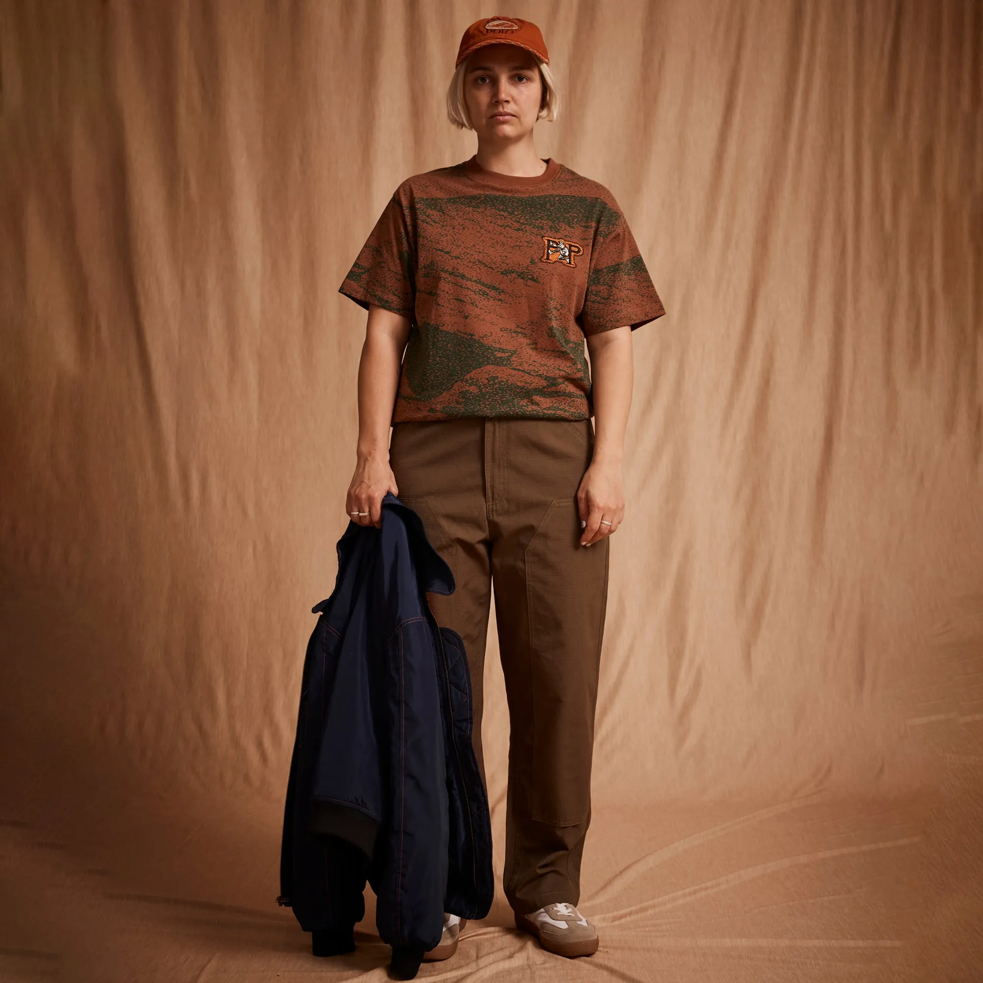 High Density Cotton UPF Rated Fabric Pass~Port Cave~in Tee - Choc