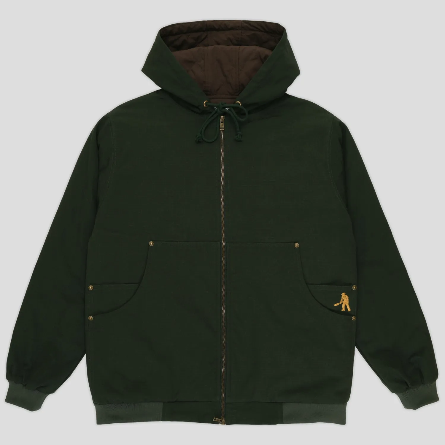 Pass~Port Diggers Club Ripstop Zip Hood - Dark Green Active Comfort product patch uniqueness
