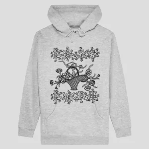 Animal Print product rhinestone glamour Pass~Port Edible Flowers Hoodie - Ash