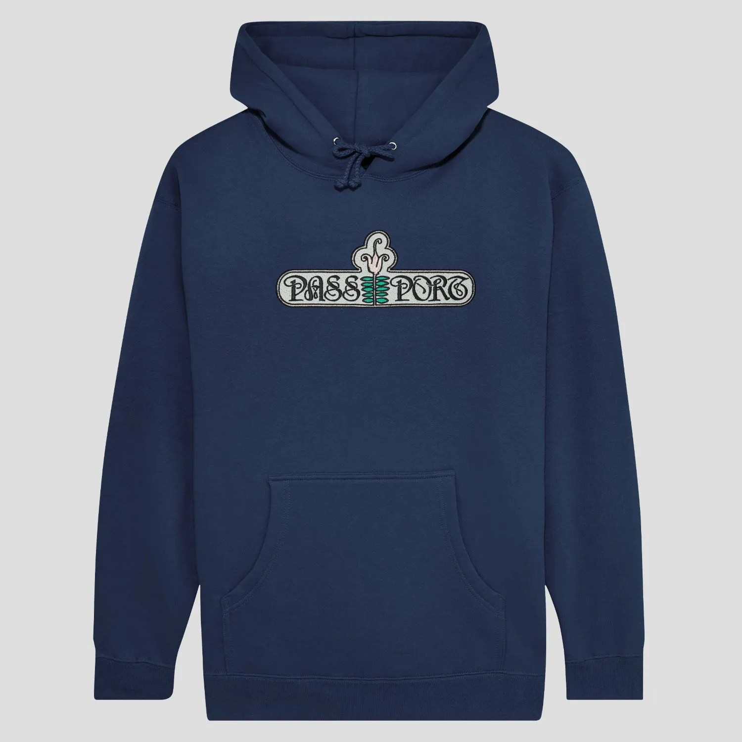 Pass~Port Gardenia Hoodie - Navy Graphic Art