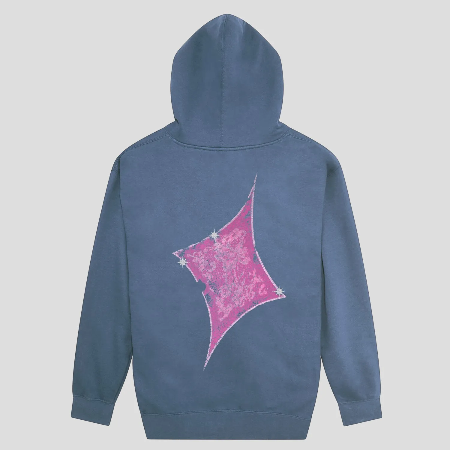 Pass~Port Glint Zip Hoodie - Washed Out Blue Office Casual Chilly Weather Style