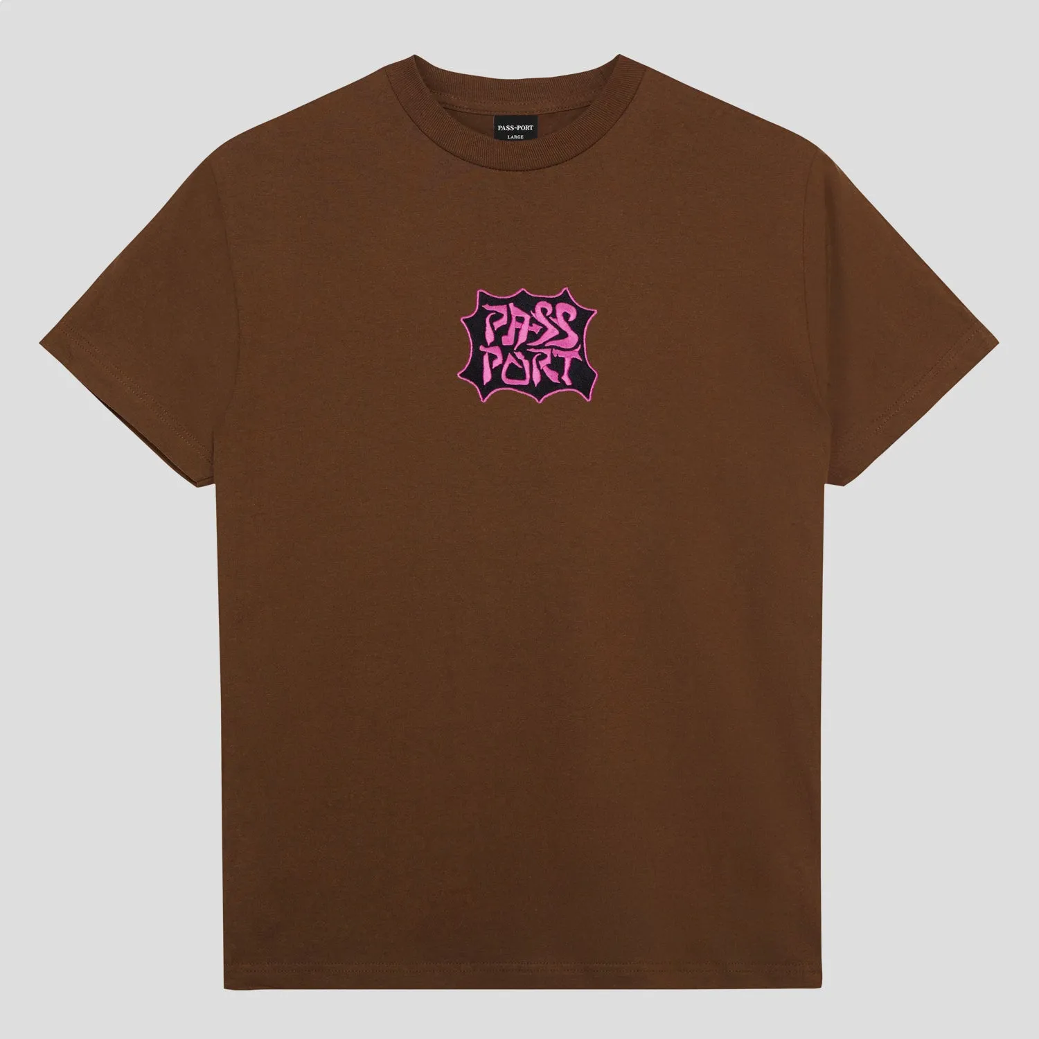 Pass~Port Glyph Tee - Choc Breathable Active Wear