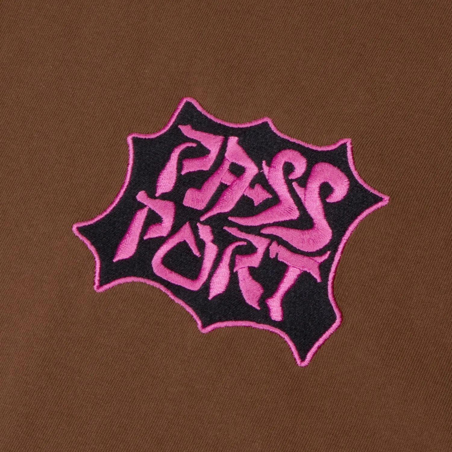 Taped Neckline Curved Hem Pass~Port Glyph Tee - Choc