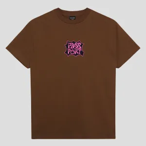 Pass~Port Glyph Tee - Choc Breathable Active Wear