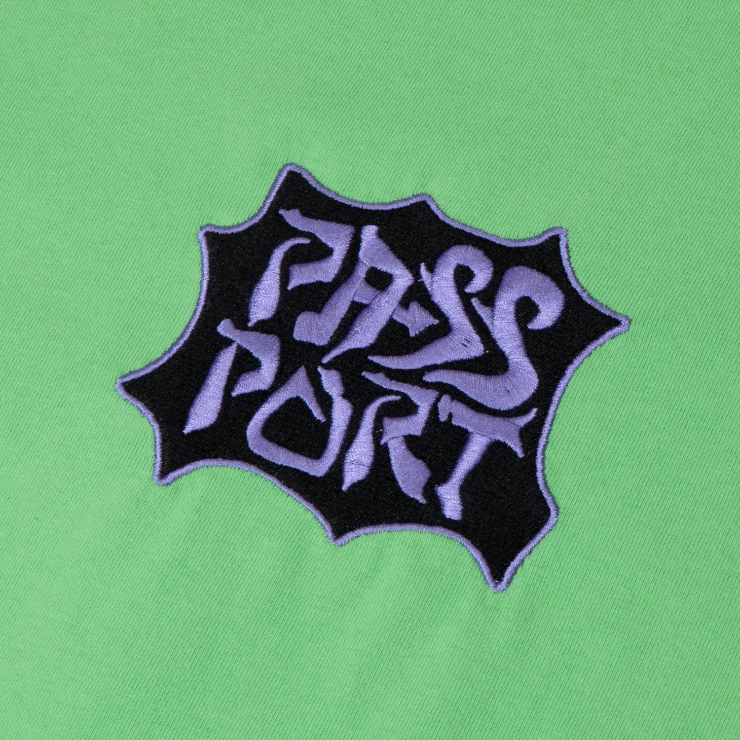 Ethically Sourced Material Reinforced Shoulder Seams Pass~Port Glyph Tee - Slime