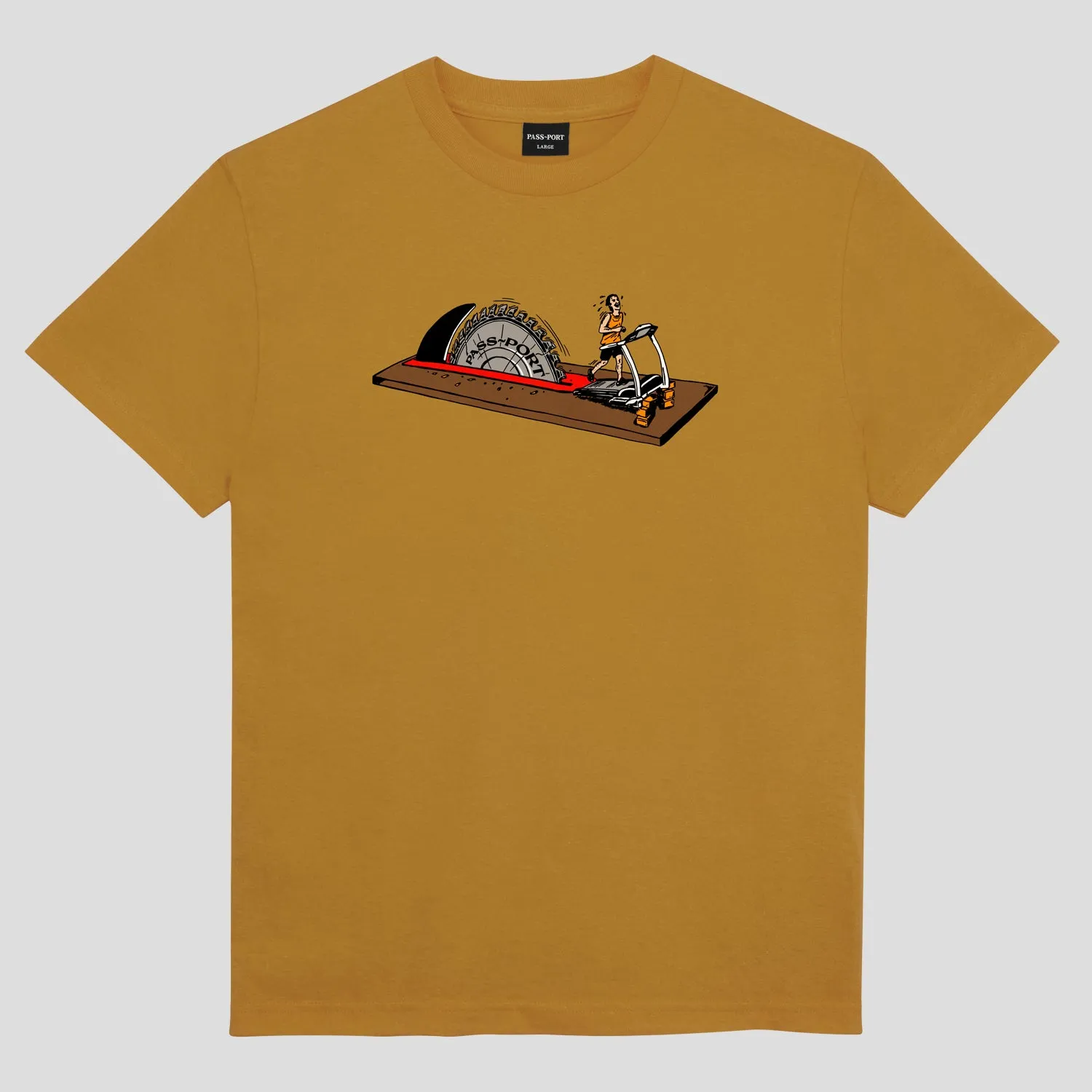Elegant and Relaxed Pass~Port Keep Running Tee - Mustard