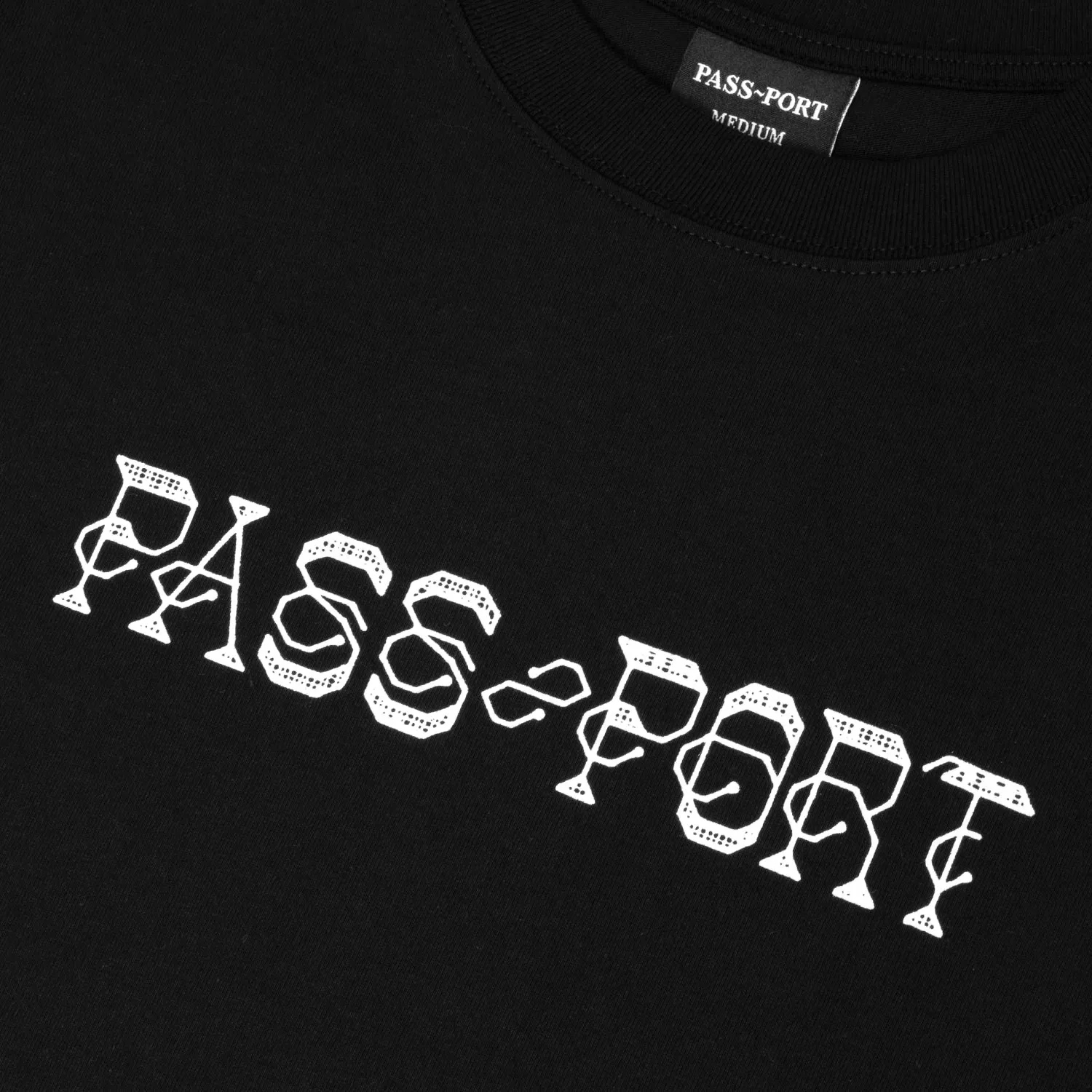 Pass~Port Needlework Tee - Black Office Casual