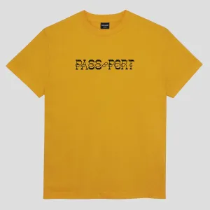 Pass~Port Needlework Tee - Gold skinny but not tight