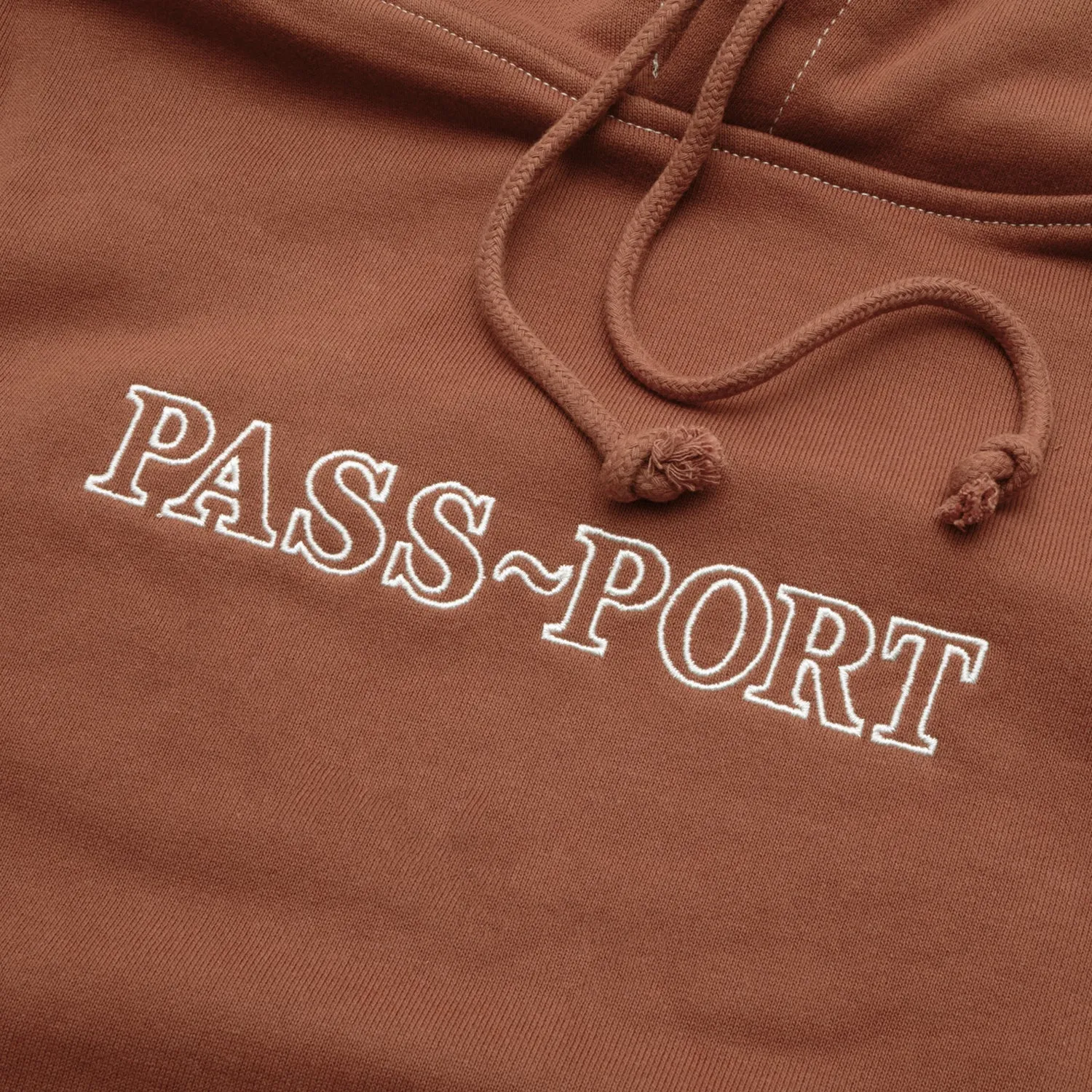 Pass~Port Official Organic Cotton Hoodie - Deep Rust Chic Comfort absorbent