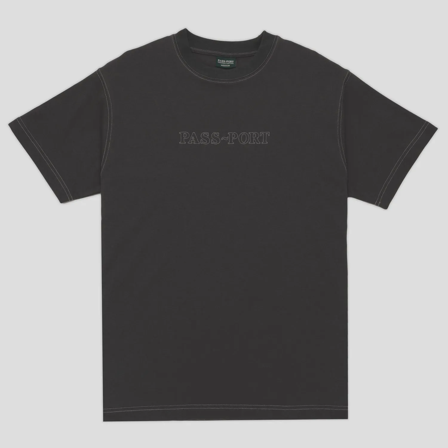 Pass~Port Official Organic Cotton Tee - Vintage Black Odor-resistant