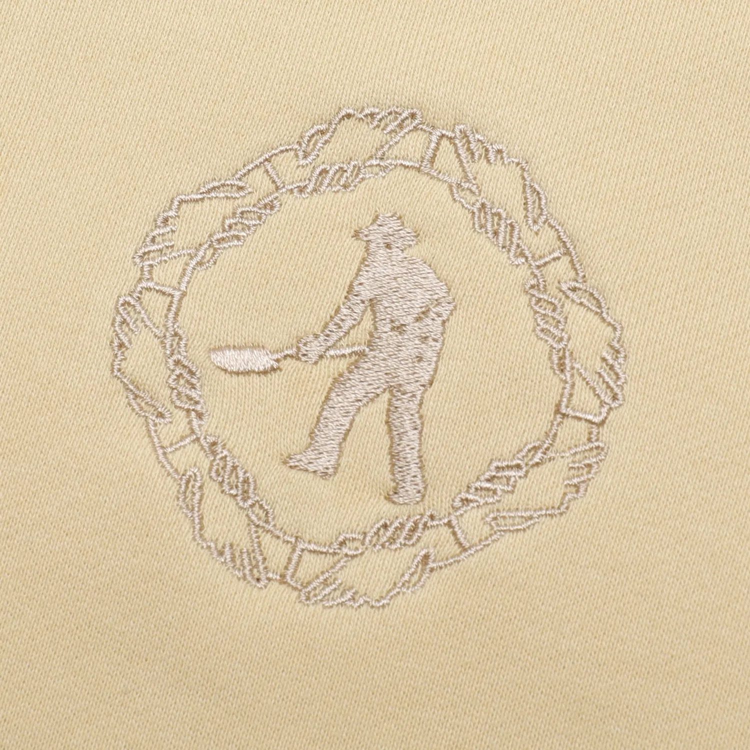 Pass~Port Organic Embroidery Hoodie - Sand Simple Comfort