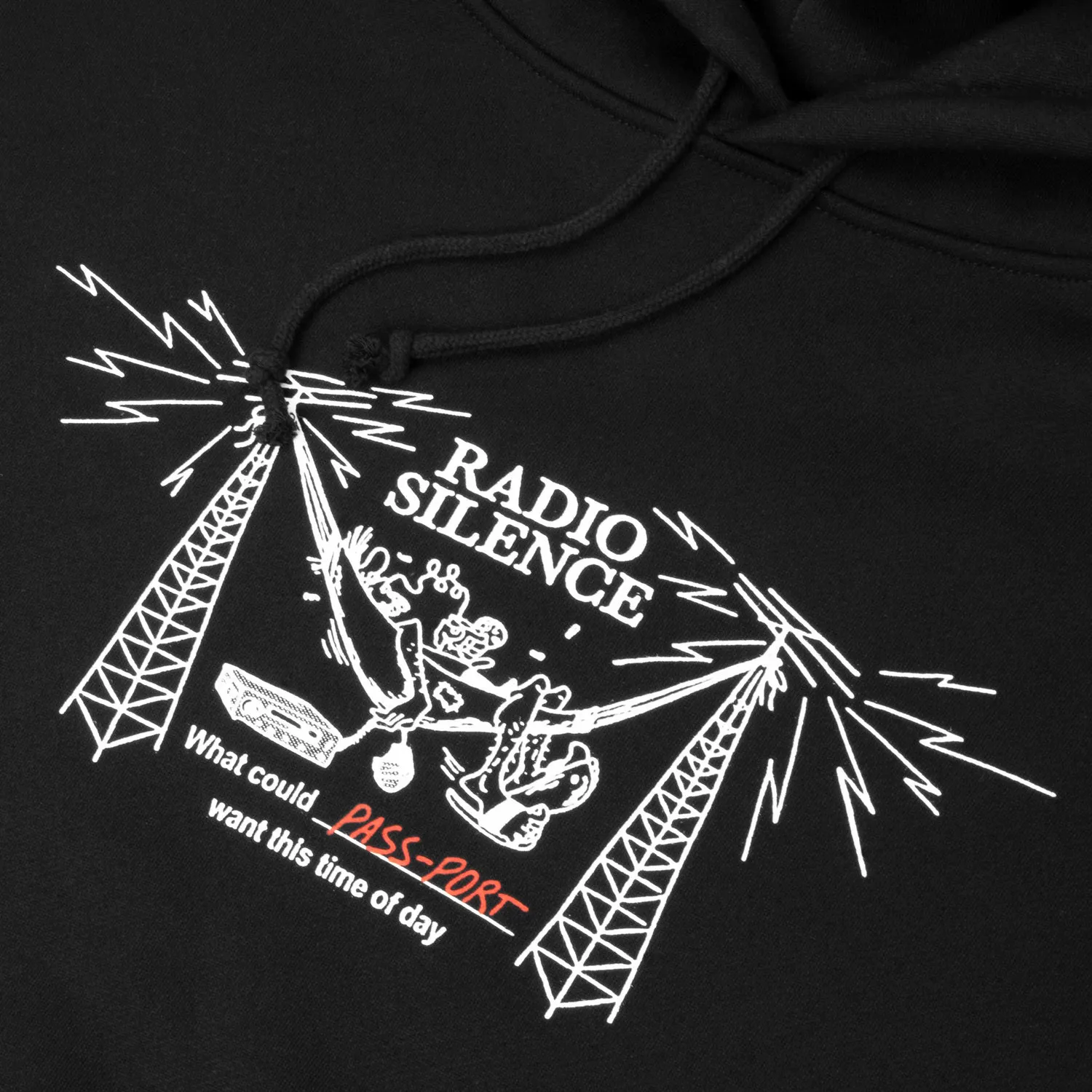product return policy Pass~Port Radio Silence Hoodie - Black