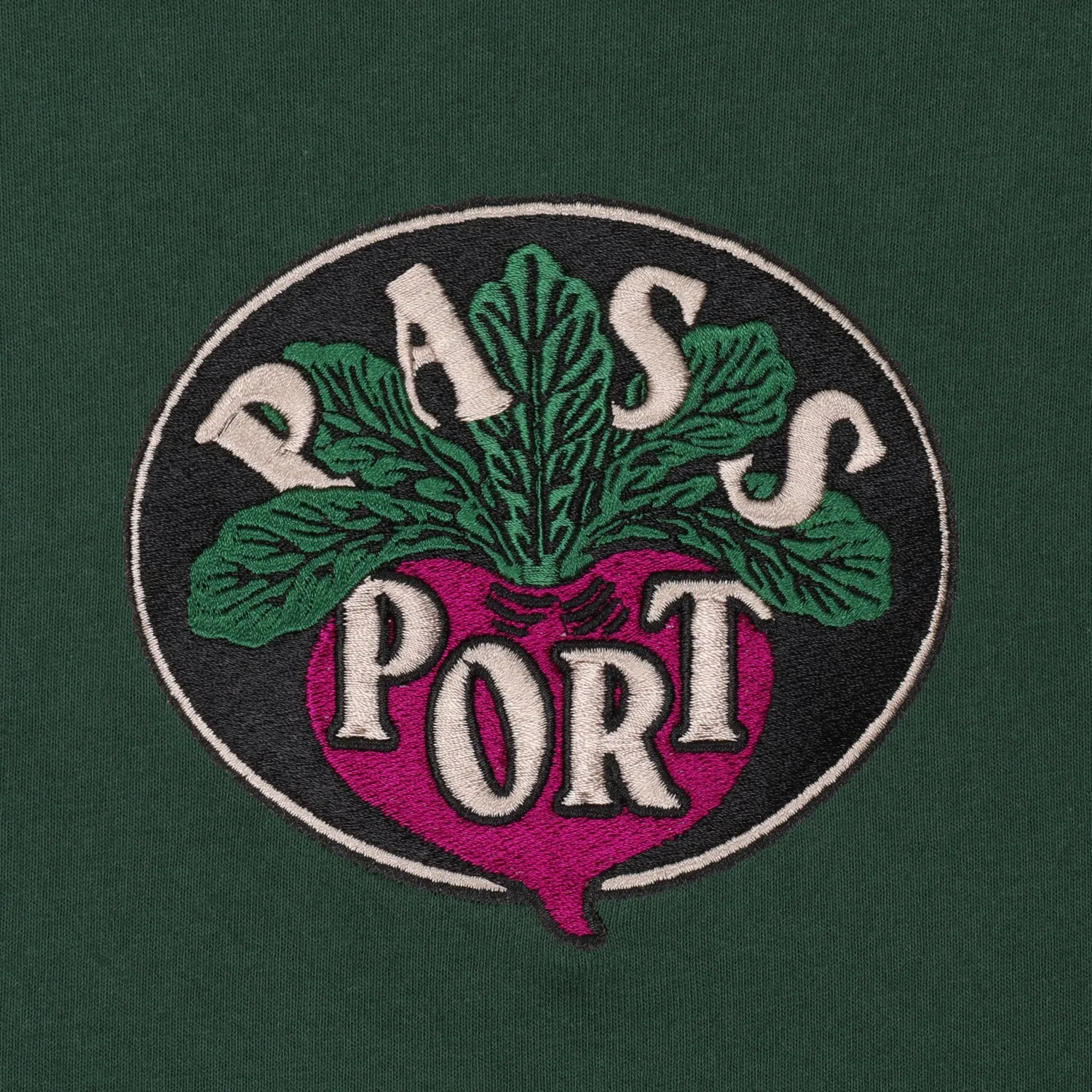 WrinkleResistant Texture Pass~Port Radish Tee - Forest Green