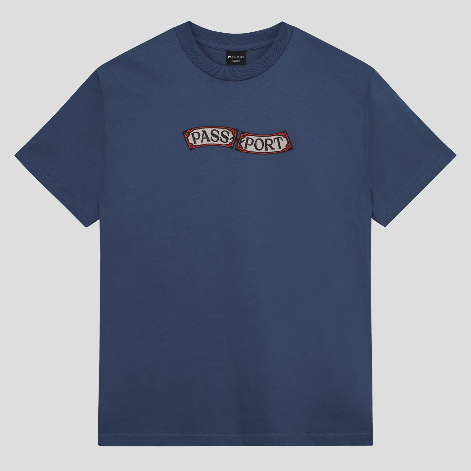 Sporty Top Premium Comfort Pass~Port Red Flag Tee - Harbour Blue