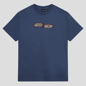 AllDay Comfort Pass~Port Red Flag Tee - Harbour Blue