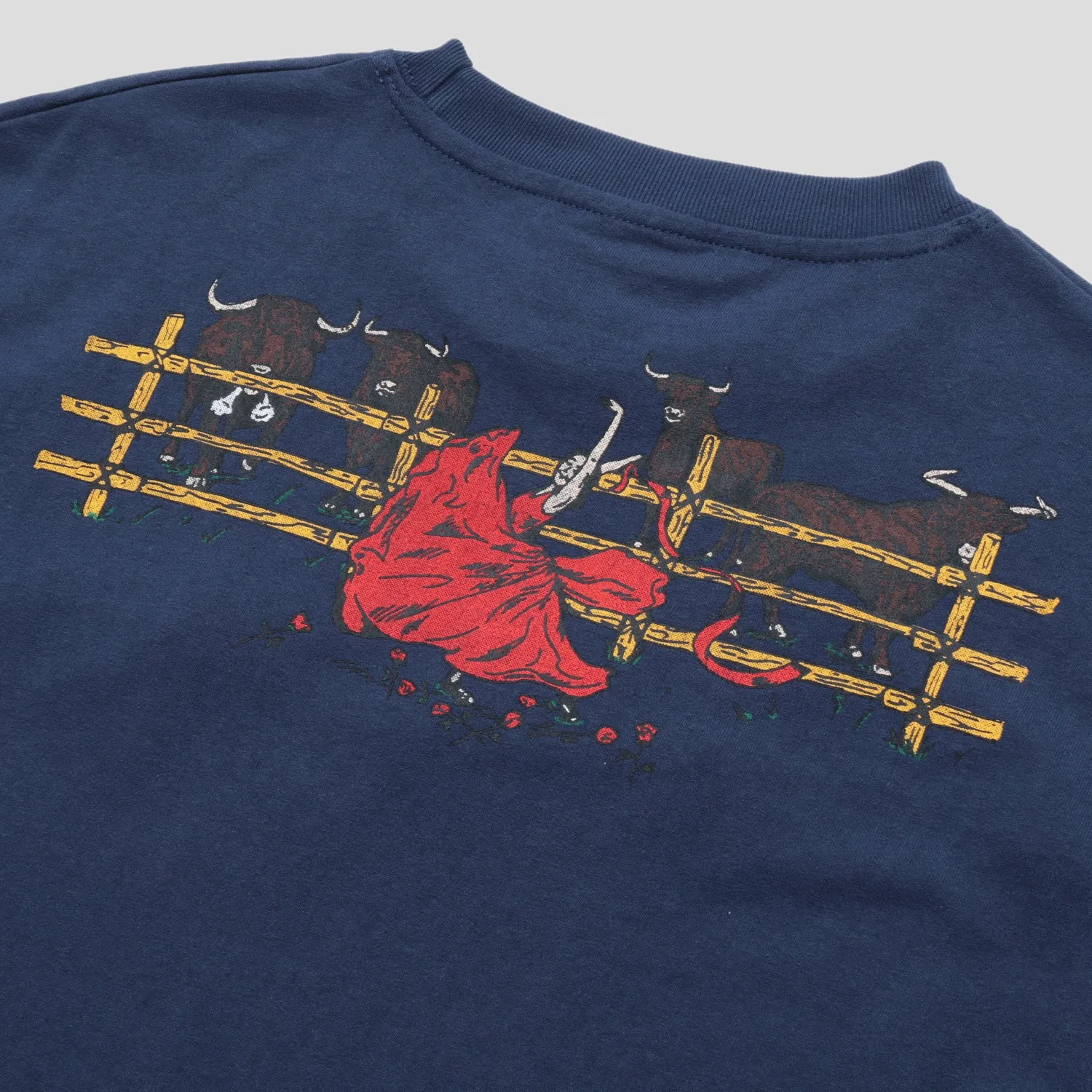Bold Style Breezy Design Pass~Port Red Flag Tee - Harbour Blue