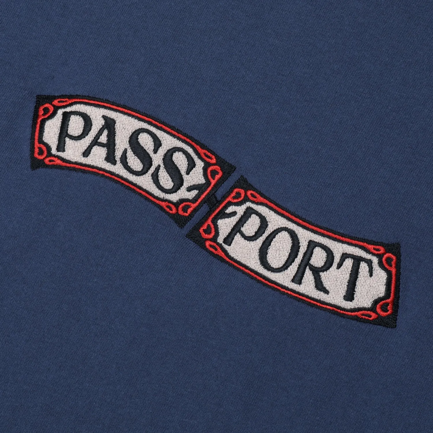 Pass~Port Red Flag Tee - Harbour Blue Comfort Stretch Wear
