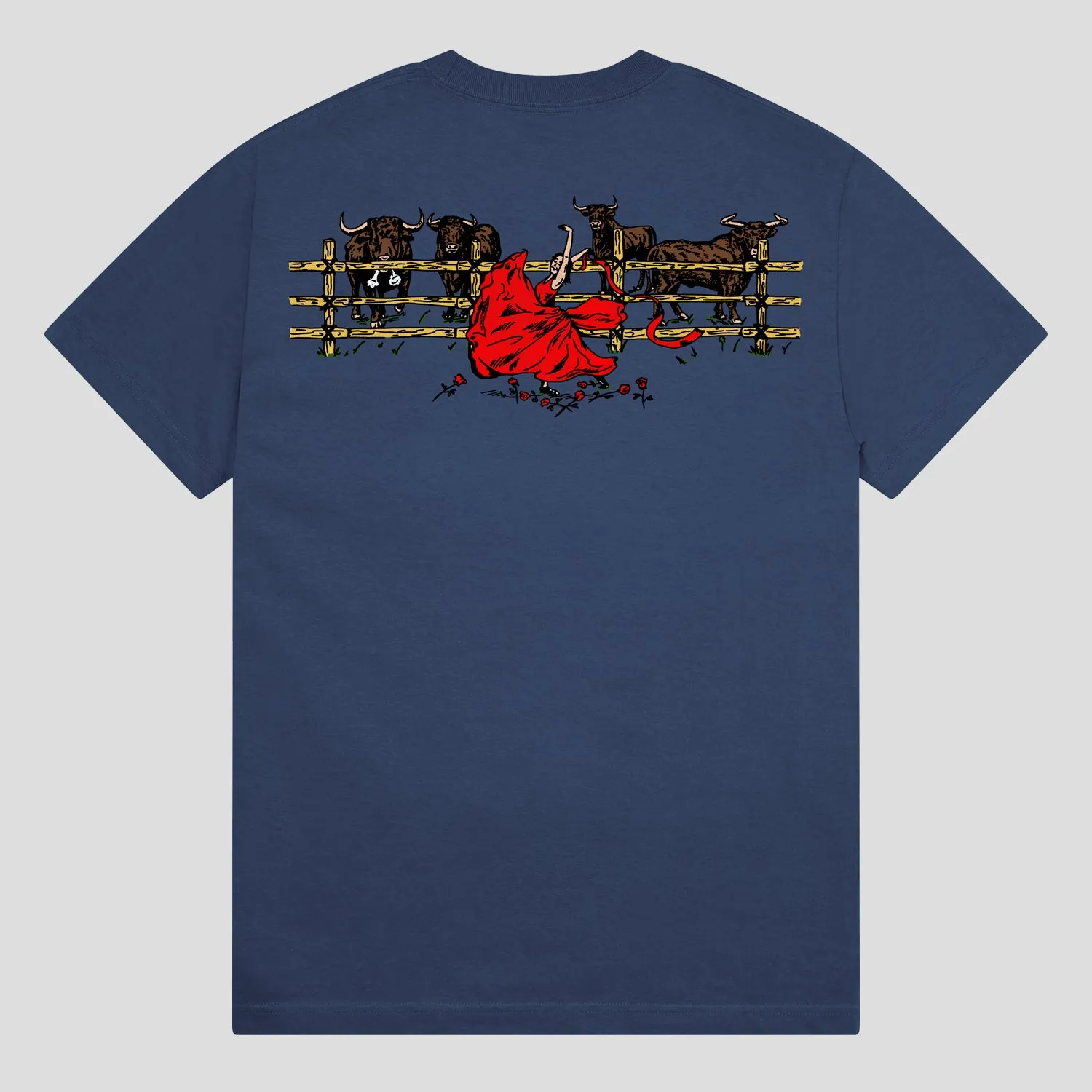 Wrinkle Free Fabric Abrasion resistant Pass~Port Red Flag Tee - Harbour Blue