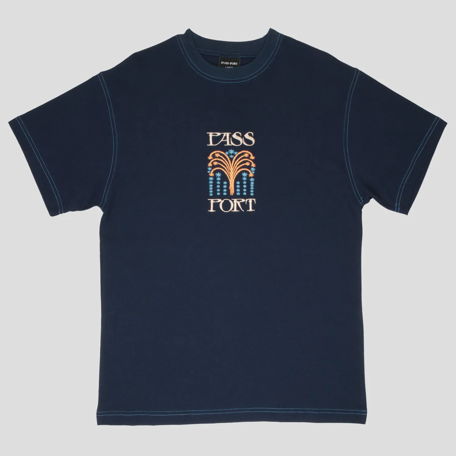Casual Comfort Fit School spirit Pass~Port Roman Candle Tee - Navy