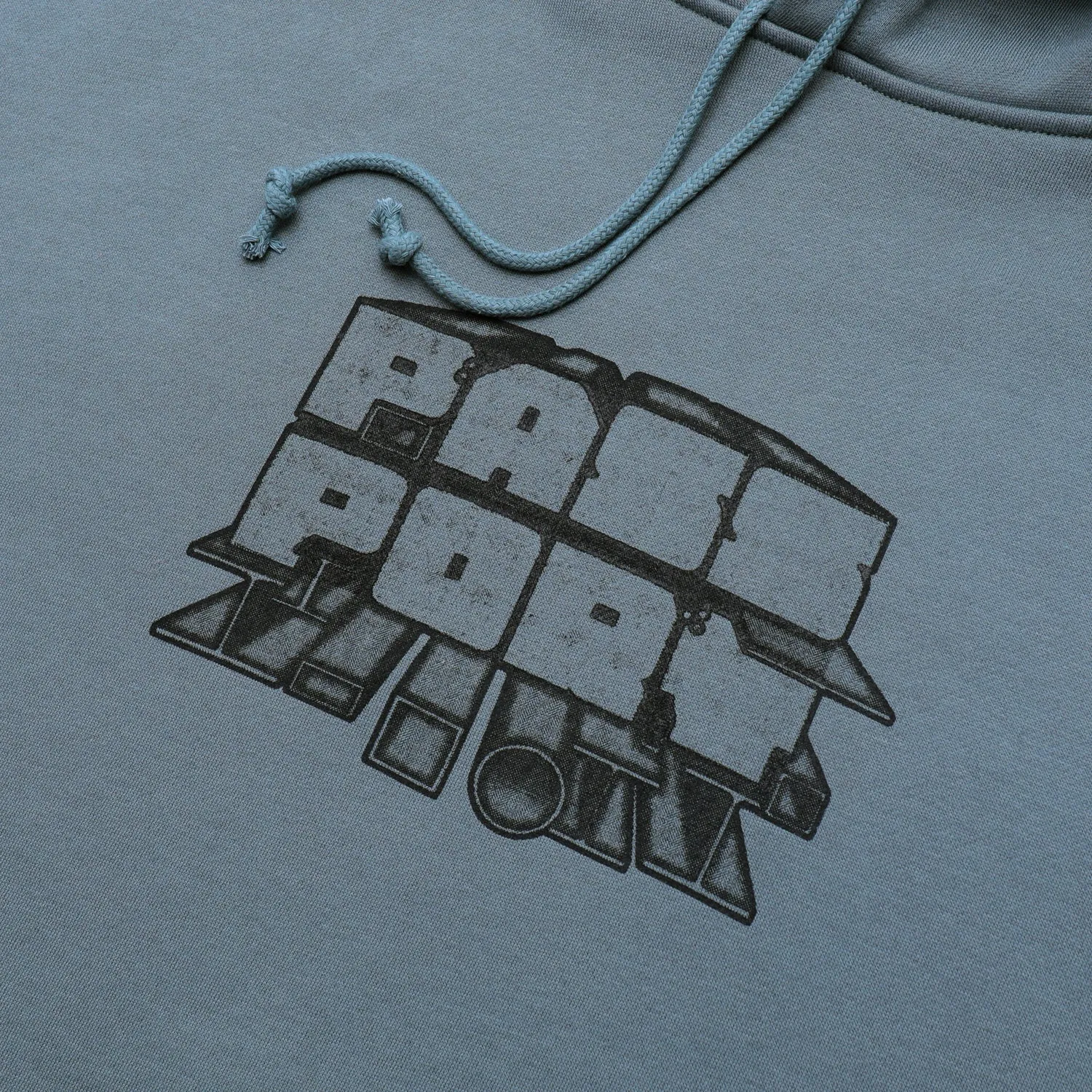 Retro Print Fall Pass~Port Shippin' Steel Hoodie - Alpine Blue
