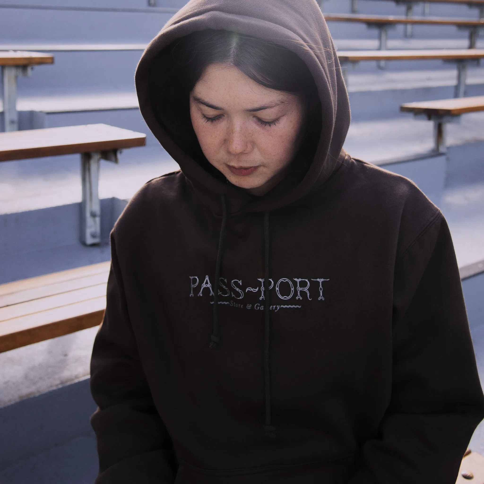 Herringbone Pass~Port Store & Gallery Exclusive Wired Logo Hood - Tar