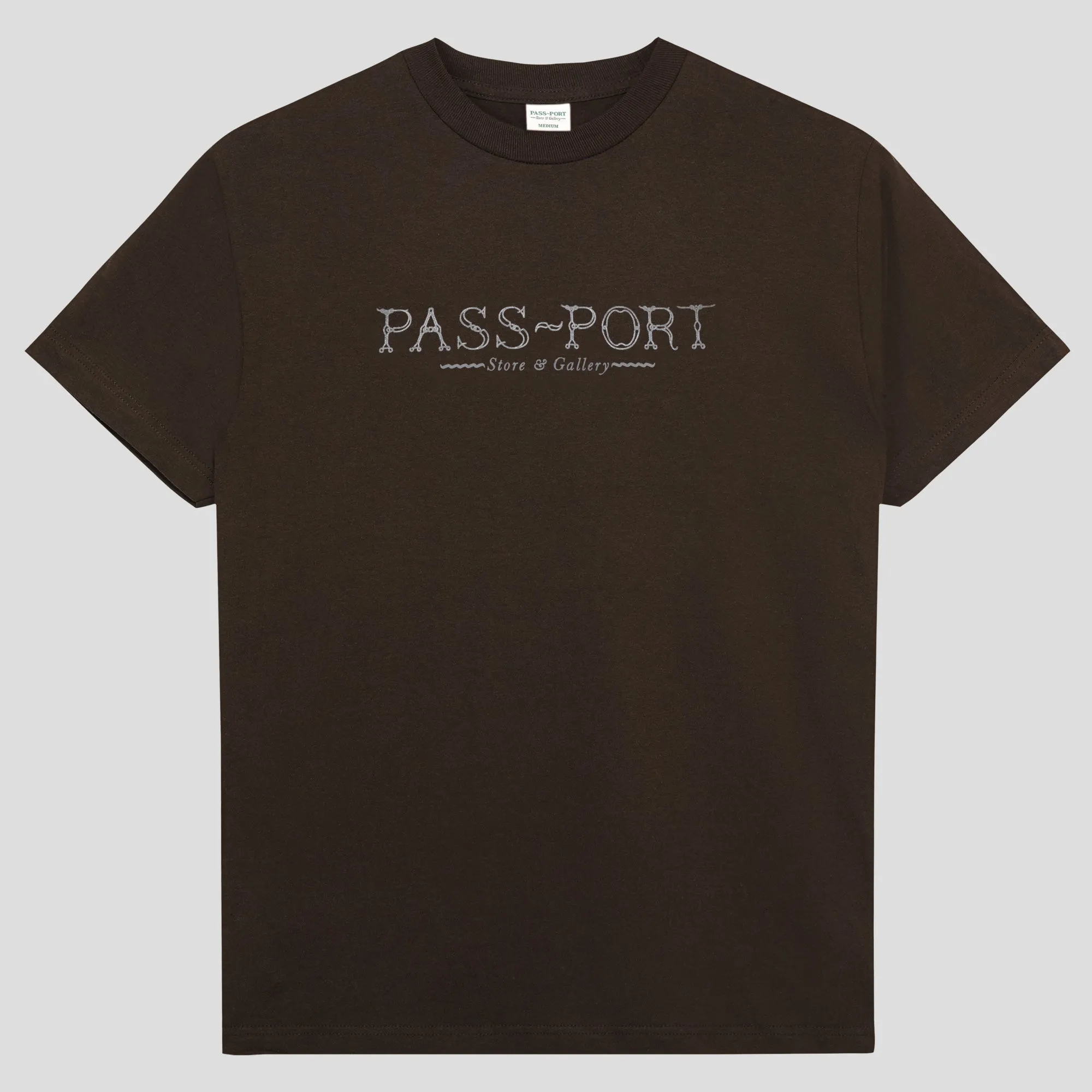 Pass~Port Store & Gallery Exclusive Wired Logo Tee - Bark Modern Smart Comfortable Wear