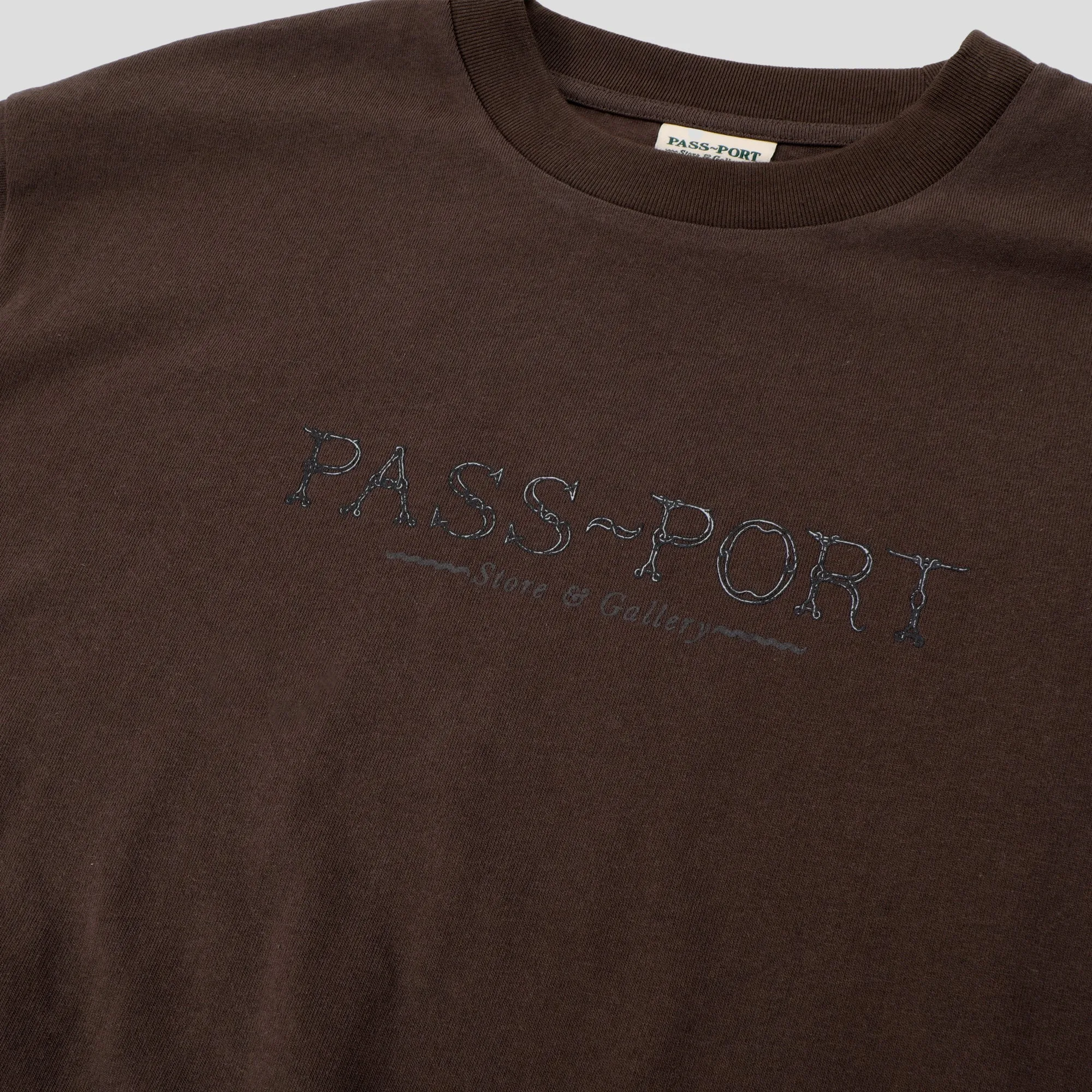 Sustainable Production Process Pass~Port Store & Gallery Exclusive Wired Logo Tee - Bark