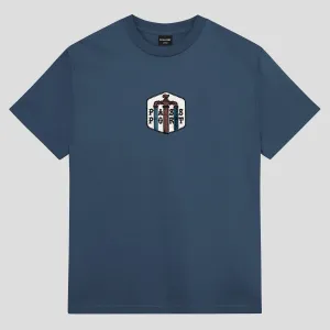 Stone Wash Process Pass~Port Water Supply Tee - Harbour Blue